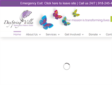 Tablet Screenshot of dayspringvilla.com